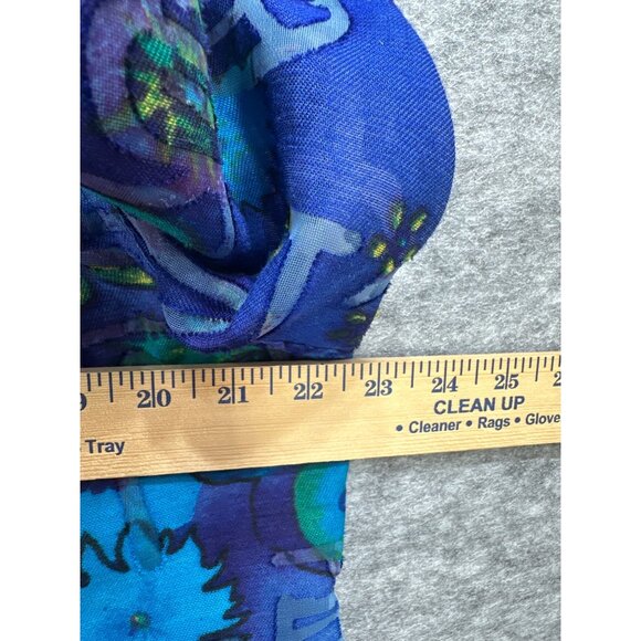 Chicos Womens Size 12 Button-Down Shirt Blue Multicolor Floral Chicos size 2 - Picture 5 of 6